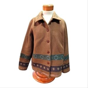 Robert Scott sz M Cardigan Sweater Shacket Wool Blend